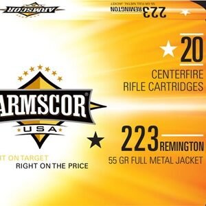 ARMSCOR .223 Remington 55 Grain FMJ - 20 RND BOX