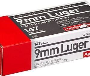Aguila 1E097719 9mm Luger 147gr Full Metal Jacket Flat Point