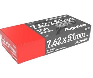 Aguila 1E762110 7.62x51mm NATO 150gr Full Metal Jacket Boat Tail