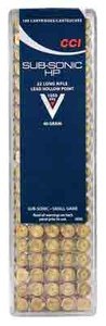 CCI 0056 Subsonic Small Game 22 LR 40 gr Lead Hollow Point