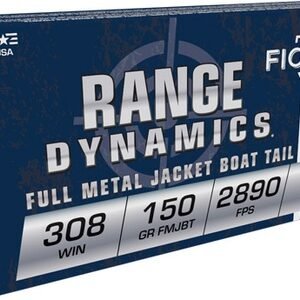Fiocchi 308A Range Dynamics 308 Win 150 gr Full Metal Jacket Boat Tail