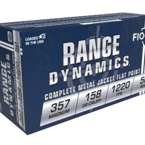 Fiocchi 357GCMJ Range Dynamics 357 Mag 158 gr Copper Metal Jacket Flat Point