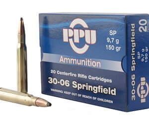 PPU PP30061 Standard Rifle 30-06 Springfield 150 gr Soft Point