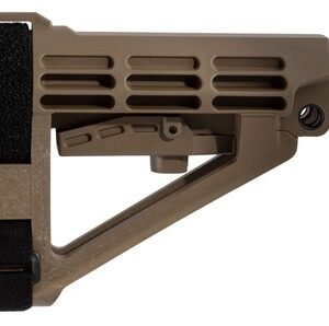 SB Tactical SBA4-02-SB SB Brace 6 Position Flat Dark Earth Synthetic with Carbine Receiver Extension, 7.50"-10.25" OAL & Nylon Strap for AR-Platform