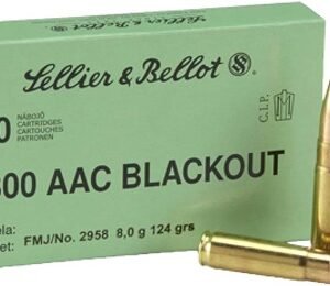 Sellier & Bellot SB300BLKA Rifle 300 Blackout 124 gr Full Metal Jacket
