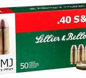 Sellier & Bellot SB40B Handgun 40 S&W 180 gr Full Metal Jacket