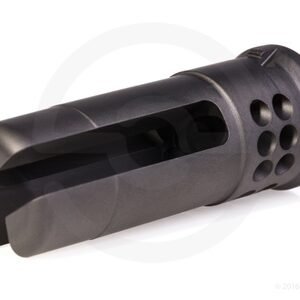 SureFire WARCOMP5561228 Warcomp QD Flash Hider 22 Cal (5.56mm) 1/2"-28 tpi, Open Tine 3-Prong, Ported Black Stainless Steel for AR/M4-Platform (SOCOM Suppressor Compatible)