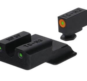 TruGlo TG231MP3C Tritium Pro Black | Green Tritium Orange Outline Front Sight Green Tritium Rear Sight