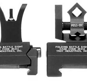 Troy Ind SSIGMCMSSBT00 Micro BattleSight Set M4 Front & Dioptic Rear Black Hardcoat Anodized