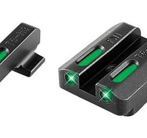 TruGlo TG13FN1A TFX Black | Green Tritium & Fiber Optic White Outline Front Sight Green Tritium & Fiber Optic Rear Sight
