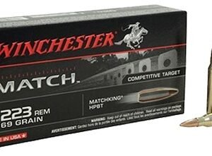 Winchester Ammo S223M2 Match 223 Rem 69 gr Sierra MatchKing BTHP