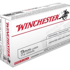 Winchester Ammo USA9JHP USA 9mm Luger 115 gr Jacket Hollow Point