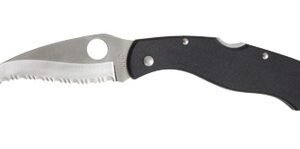 Spyderco C12GS Civilian CLIPIT 4.09" Folding Serrated Satin VG-10 SS Blade/ Black Textured G10 Handle Includes Pocket Clip