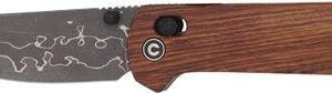 Civivi CIVIVI KNIFE YONDER 2.88" GUIBOURTIA WOOD/DAMASCUS BLADE