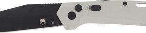 CobraTec Knives COBRATEC NAJA SIDE BUTTON AUTO 3.5" D2 LUNAR GREY
