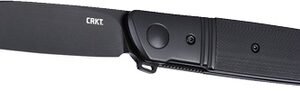 CRKT 5720K Bamboozled 3.31" Folding Tanto Plain Black Oxide D2 Steel Blade, Black G10/SS Handle
